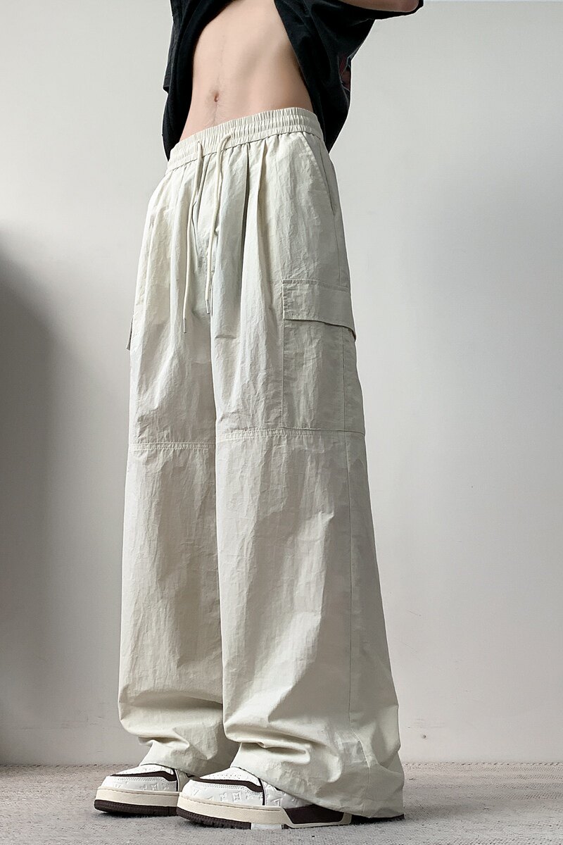 wassuphappy冰丝裤子男士夏季薄款宽松运动长裤青少年休闲阔腿裤，男装休闲裤，星座610（原A335）