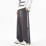 直筒裤男款秋季美式宽松休闲长裤青少年条纹运动裤Q29165-特P35，女装休闲裤，星座610（原A335）