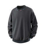 高街刺绣卫衣男秋季重磅美式复古无帽cleanfit卫衣Q5572-P40，男装卫衣，星座610（原A335）