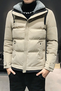 羊羔毛翻领棉衣男2022冬季新款帅气短款韩版潮男装外套MY5502