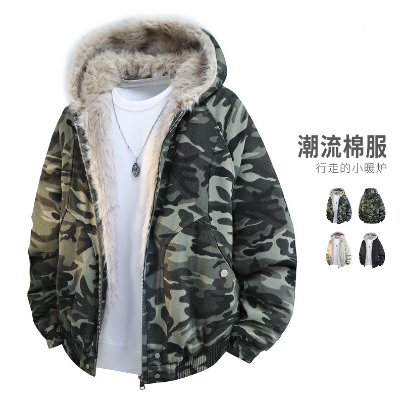 美式棉服男款2025冬季保暖加厚毛领派克服外套潮MY2519-P98,男装棉衣,星座610（原A335）