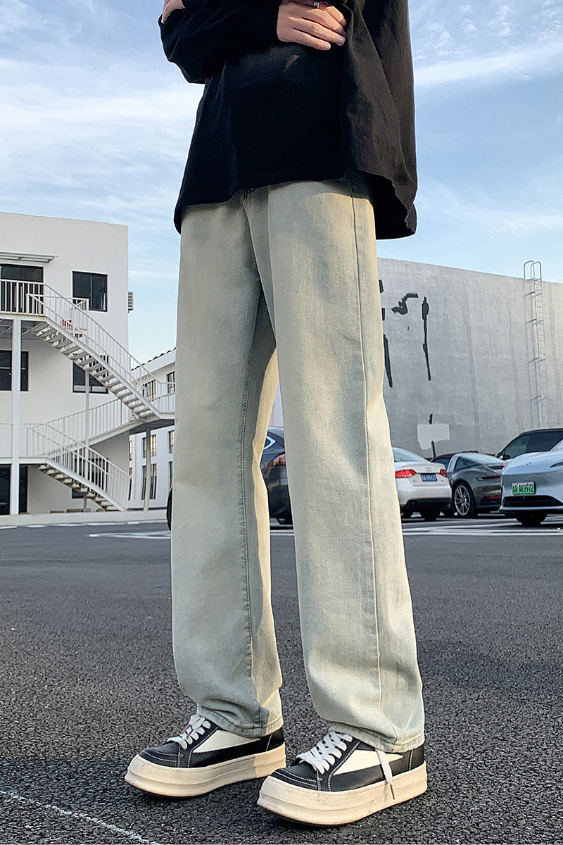 牛仔裤男秋冬直筒美式潮牌休闲裤男生宽松阔腿裤子男款TS115-P45,男装牛仔裤,星座610（原A335）