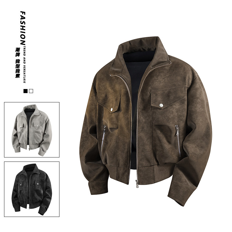 美式复古巴恩风外套男2025秋季新款工装夹克上衣JS5621-P98,男装夹克,星座610（原A335）