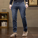 美式复古牛仔裤男士修身小脚秋冬弹力休闲直筒百搭长裤子K878-P50，男装牛仔裤，星座610（原A335）