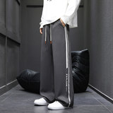 秋季2025新款宽松条纹直筒运动裤阔腿青少年休闲长裤Q29165-特P35，女装休闲裤，星座610（原A335）