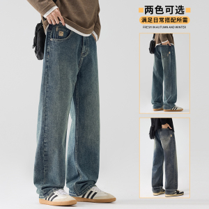 2025秋季新款牛仔裤男直筒裤美式复古裤男款休闲长裤K6992-特P45图片