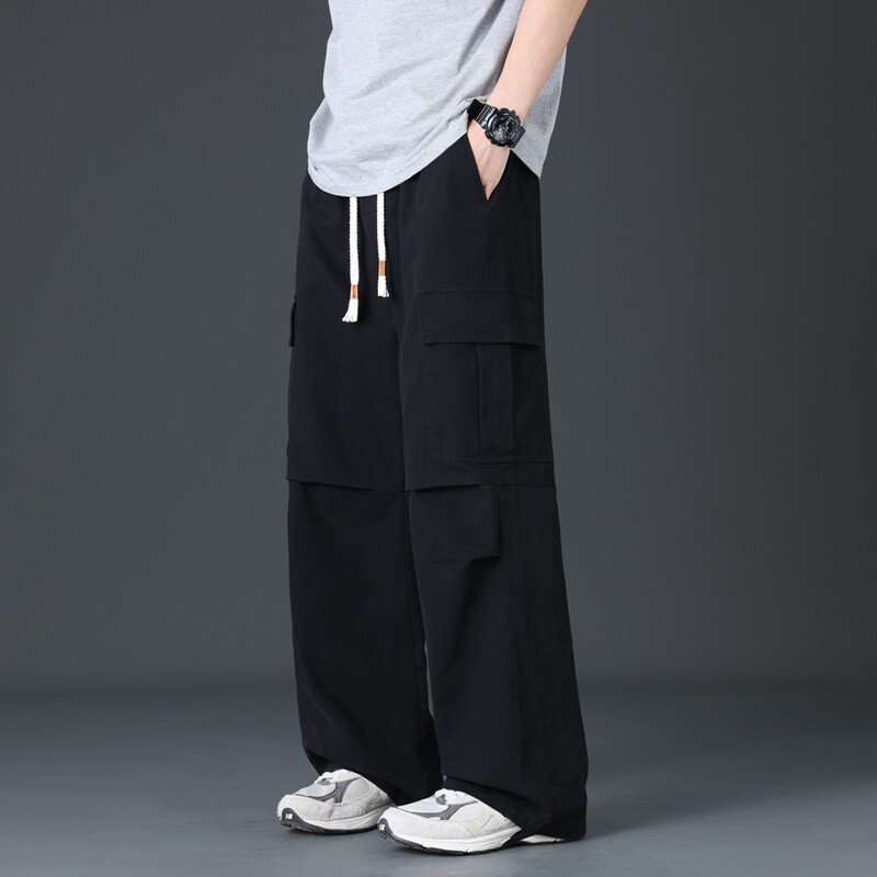 高端工装裤男士春夏季2025新款宽松直筒阔腿休闲长裤子K2713-P52,男装休闲裤,星座610（原A335）