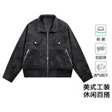 美式复古立领工装夹克2025秋季男装潮牌外套JS5621-P98，男装夹克，星座610（原A335）