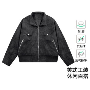 美式复古立领工装夹克2025秋季男装潮牌外套JS5621-P98，男装夹克，星座610（原A335）