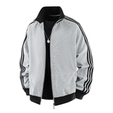 复古美式条纹立领夹克秋新款日系百搭oversize外套潮Q5567-P50，男装夹克，星座610（原A335）