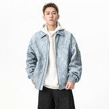 男2025新款仿牛仔夹克宽松潮流翻领休闲痞帅复古外套Q5559-P75，男装夹克，星座610（原A335）