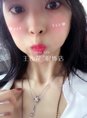 香港正生银饰狐狸吊坠情人节礼物