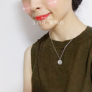 香港正生银饰925纯银锁骨链项链潮颈女韩版简约毛衣个性脖链