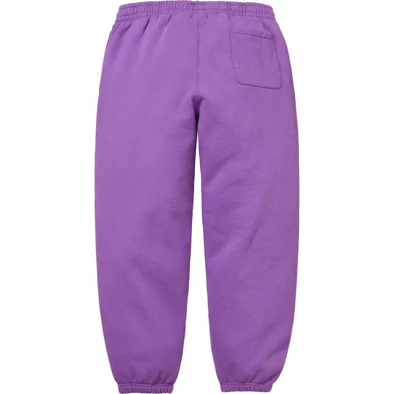 22FW Satin Applique Sweatpant 大logo加绒棉卫裤 黑色 花灰 宝蓝 红 S M L XL
