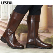 英伦风高帮真皮工装 男士 春秋冬季 Leseul马丁靴男款 新款 高筒皮靴子