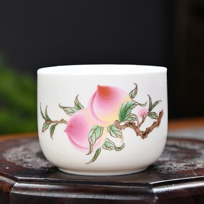 德化白瓷茶杯主人杯泡茶杯品茗