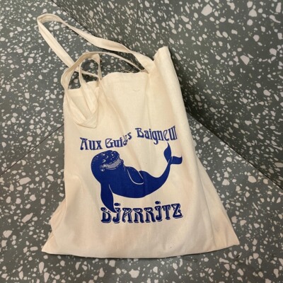字母复古小鱼双面totebag单肩包