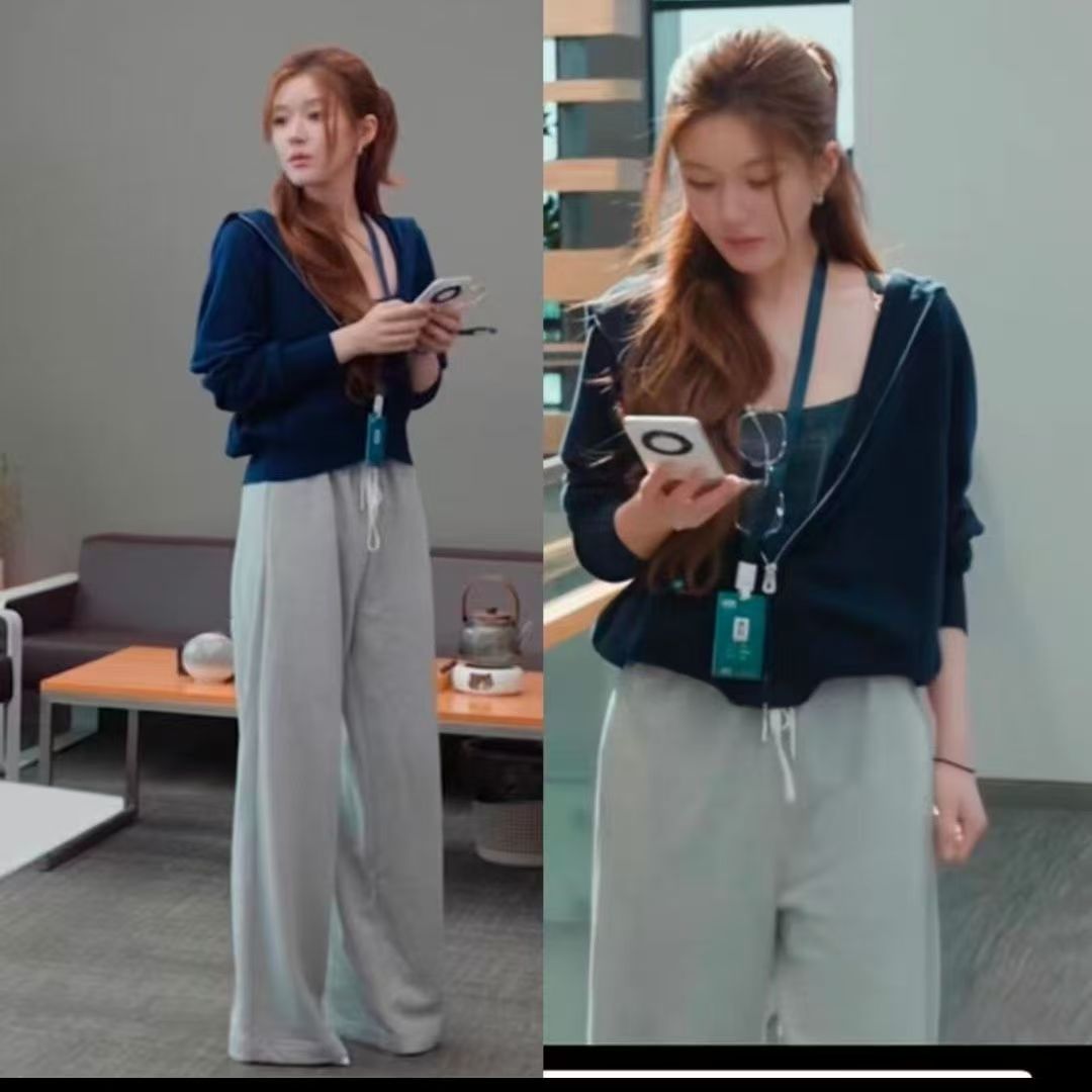 喜隐早秋新款韩系温柔慵懒风针织开衫女宽松显瘦百搭毛衣外1462