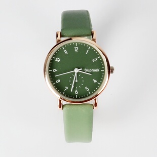 手表女款 学生高颜值女生初中生高中生简约防水学院风表盘考试专用