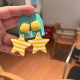 沐琪手作条纹五角星耳钉女气质小清新耳环时尚 百搭耳坠