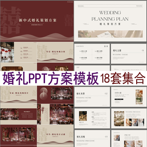 2026中西式婚礼策划PPT模板18套