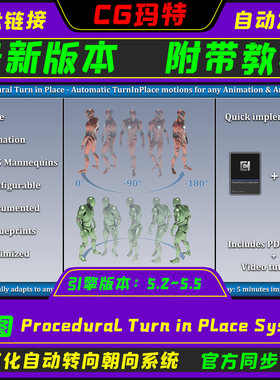 UE5.2-5.5 Procedural Turn In Place自动生成动画朝向系统