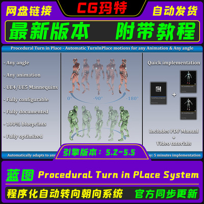 UE5.2-5.5 Procedural Turn In Place自动生成动画朝向系统