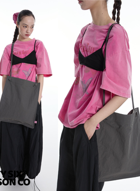 DirtySix 原创 moma tote  细肩带 大容量 尼龙环保袋