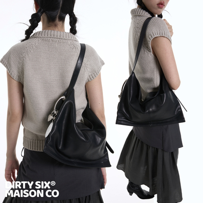 DirtySix托托里尼牛皮饺子包