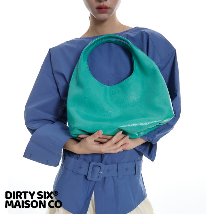 DirtySix 原创 夫卡便当包  软软褶皱亮皮  单肩腋下包
