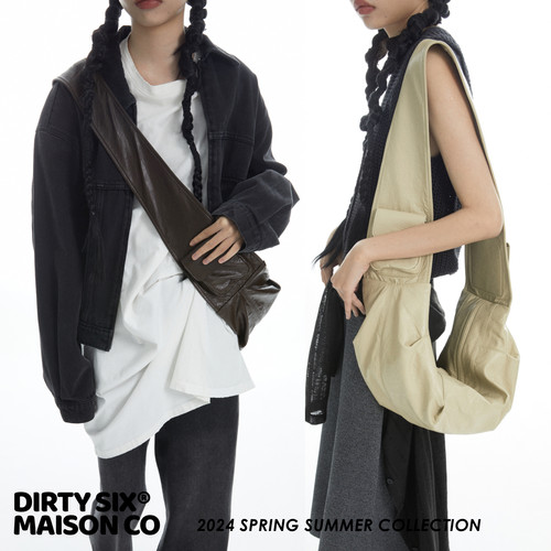 DirtySix原创查查牛角宽肩带包