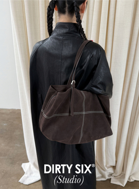 DirtySix 原创 城市刷刷包 磨砂系 大容量软革托特包