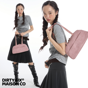 2025AW 机车铆钉 原创 绒面绣线 保龄球包 塞班小马包 DirtySix