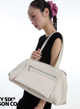 DirtySix 原创 路易小姐 水洗柔软 帆布托特公文包
