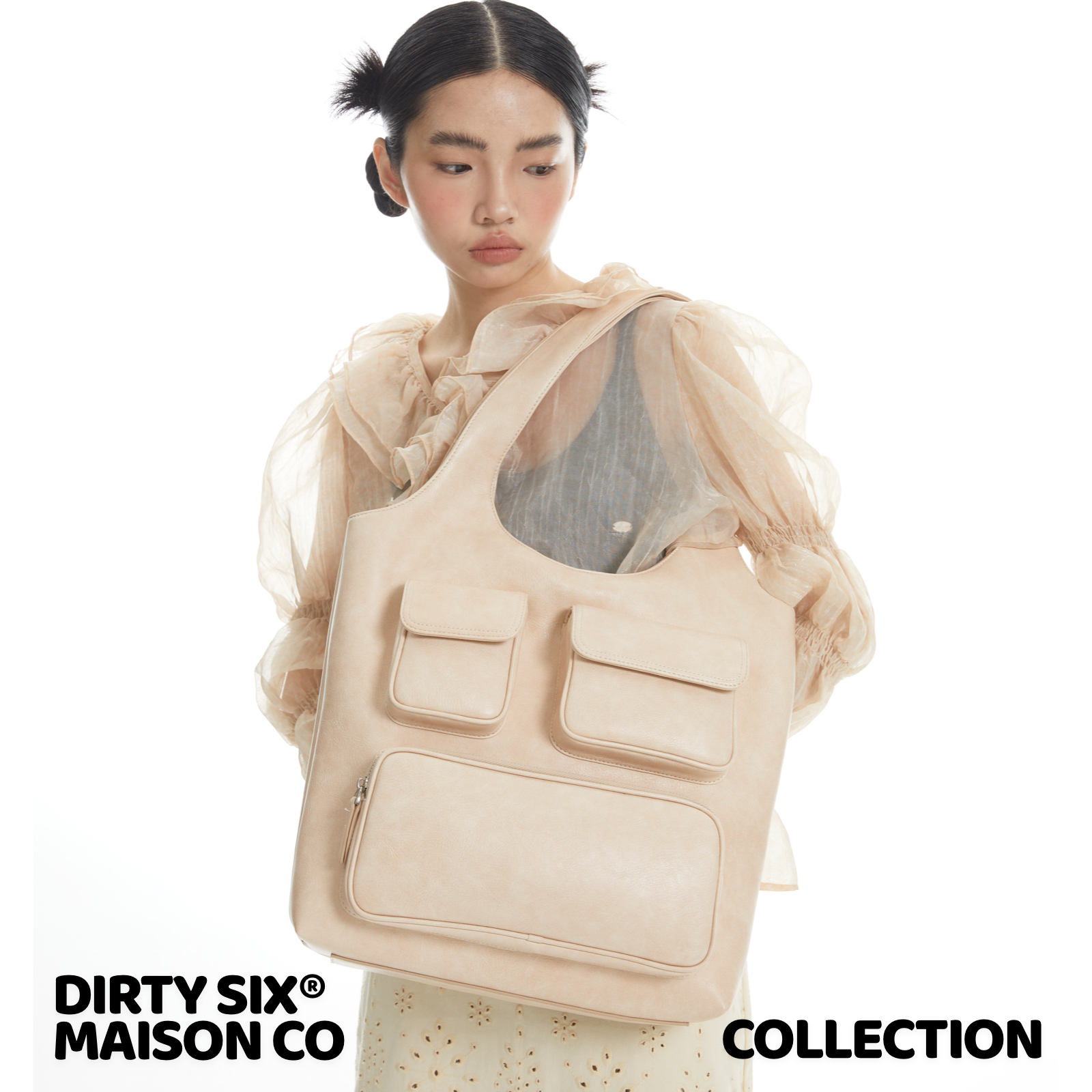 DirtySix原创皮耶袋袋牛皮单肩包