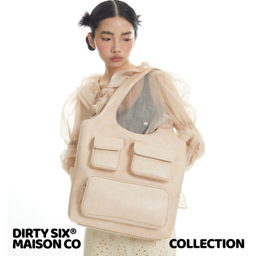 DirtySix原创皮耶袋袋牛皮单肩包