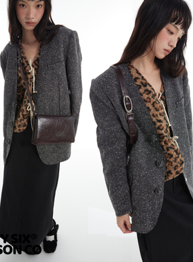 DirtySix 小坂三明治 原创 牛皮风琴小方包