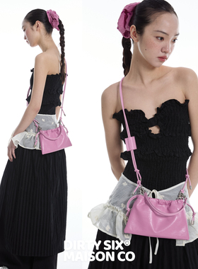 DirtySix 原创 弗朗小云朵 牛皮手提斜挎包 浅春系Dress in light