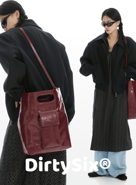 DirtySix 原创 信封马丁包 5色 牛皮 软皮托特包