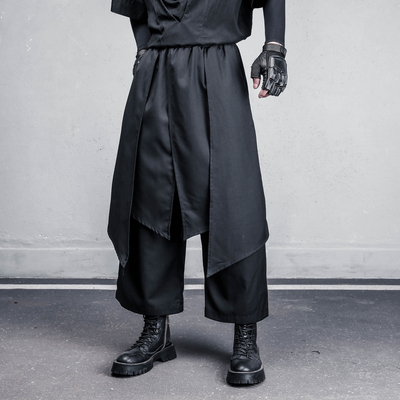 山本耀司立裁新中式武士裤阔腿裤