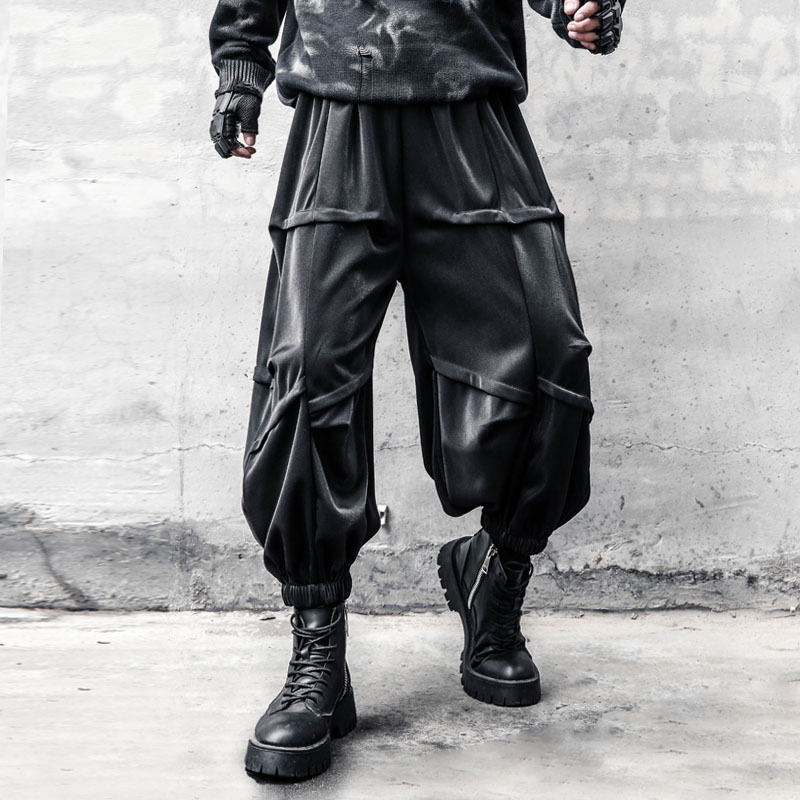 山本风痞帅垂感休闲束脚灯笼裤