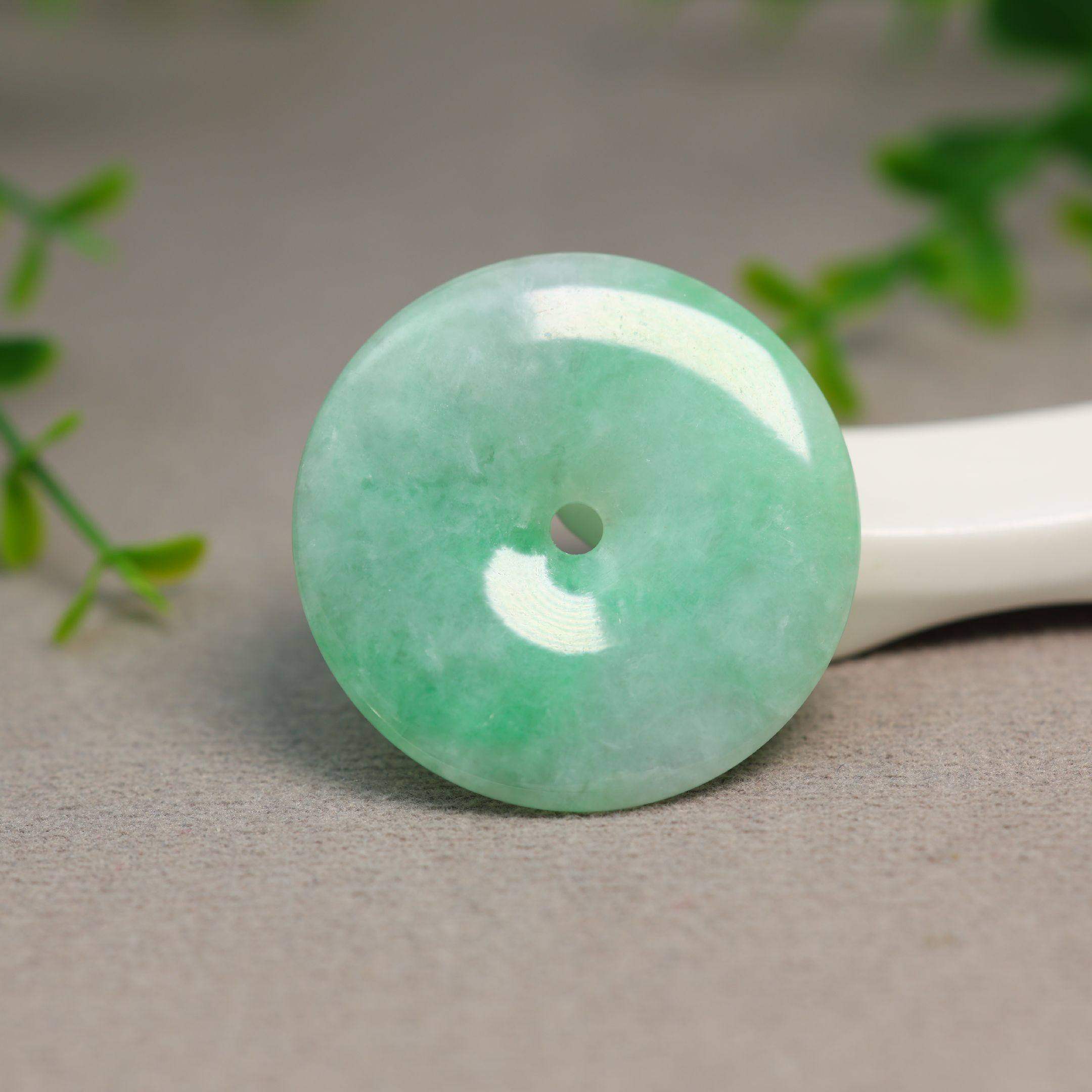 #G968冰糯种阳绿缅甸天然A货翡翠大平安扣吊坠挂坠,珠宝/钻石/翡翠,颈饰,淘宝优惠券,粉丝福利购,淘宝优惠卷