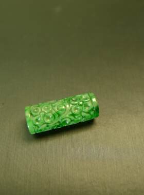 天然A货翡翠雕花钱币路路通