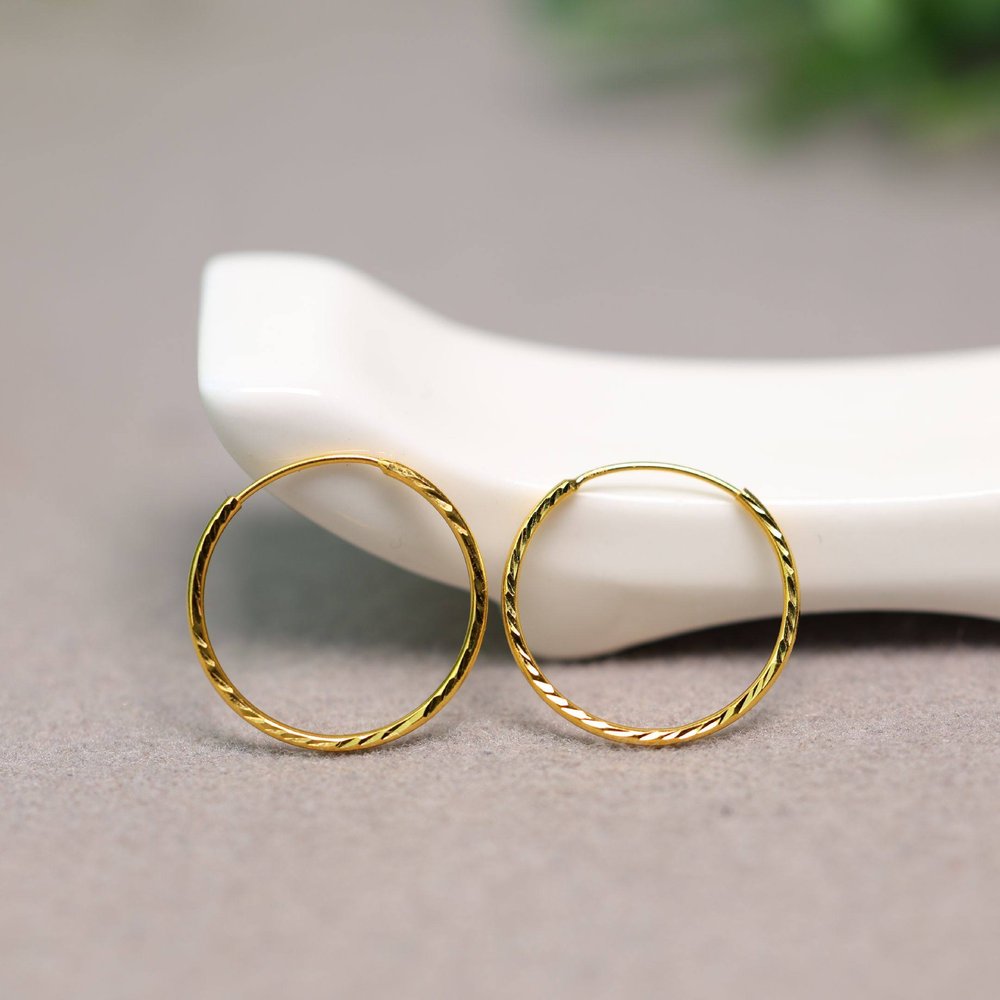 18K金万能耳圈耳环耳饰