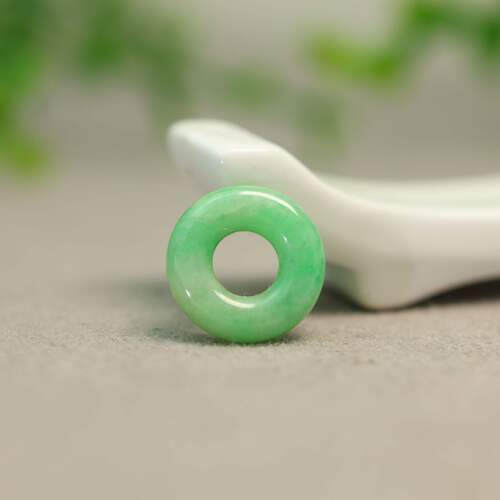 缅甸天然A货翡翠圆圈小环