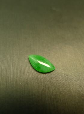 L705 冰种满绿缅甸天然A货翡翠随形戒面镶嵌戒指裸石