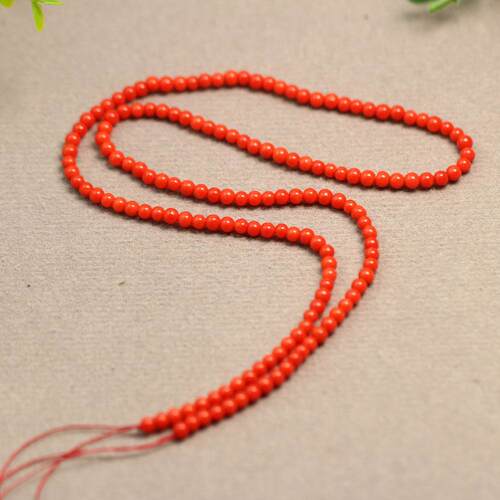 有机红宝小米珠项链项链吊坠