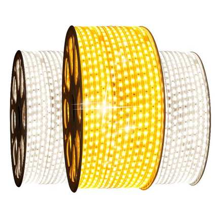 鸿雁LED单排/双排灯带高亮贴片客厅吊顶装饰防水长条软灯带电源线