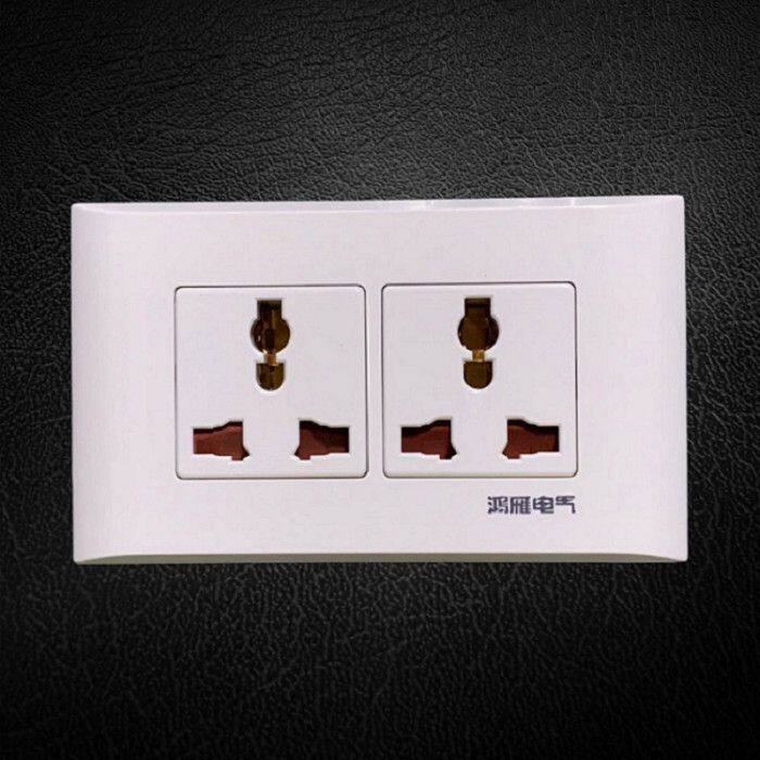 外贸专供配鸿雁118多功能开关插座二位六孔86五孔九孔设备流水线