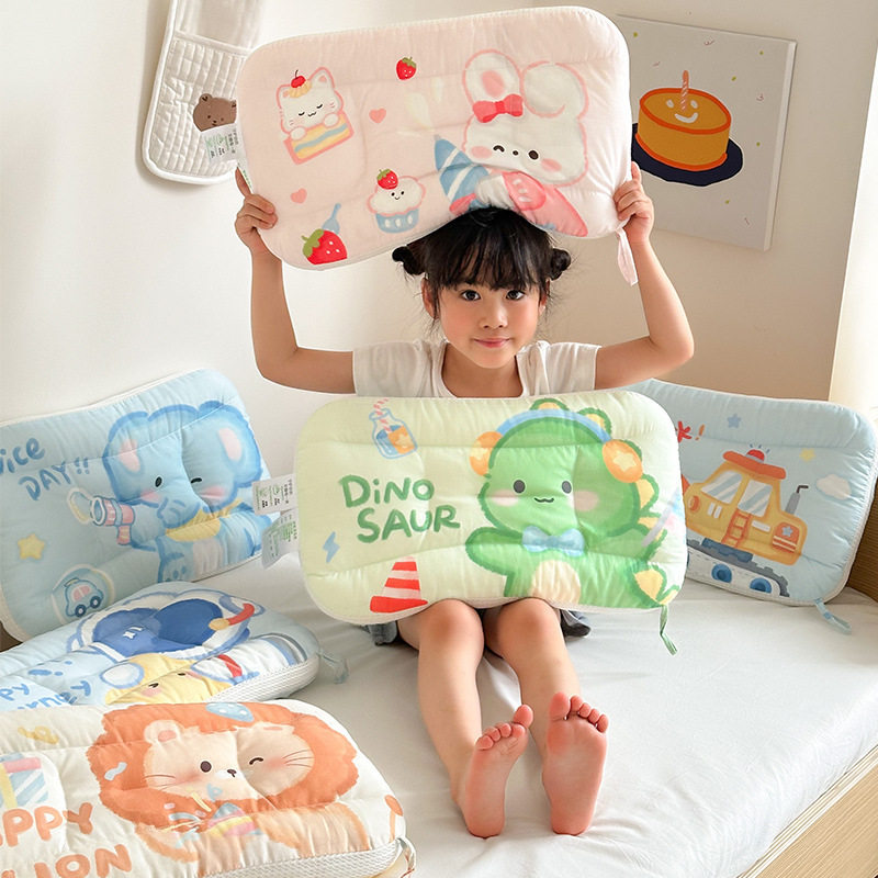 A类豆豆枕卡通开心宇航员儿童枕芯幼儿园宝宝午睡单人枕头